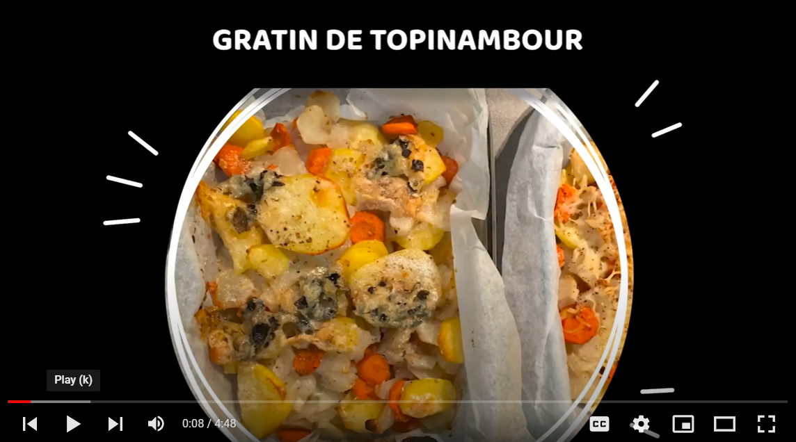 Recette de gratin de topinambour - Réseau Cocagne